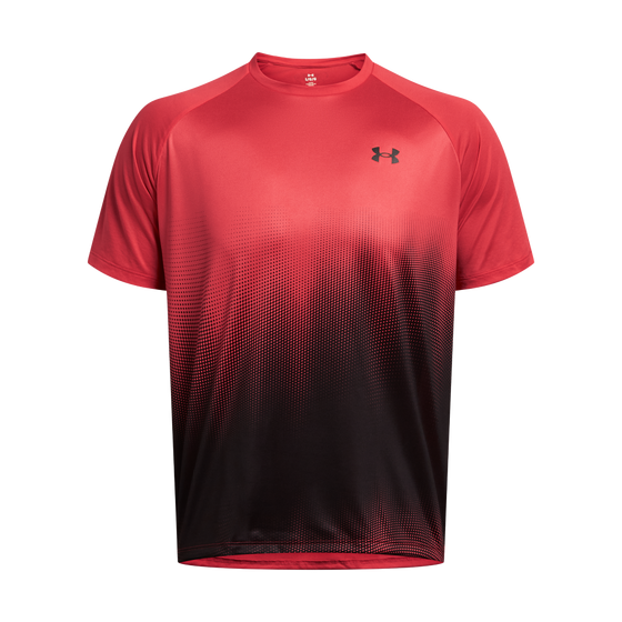 Treeningsärk Under Armour UA Tech Fade SS punane/must