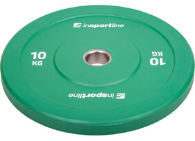 Raskusketas inSPORTline Bumper Plate Go 50 mm 10 kg roheline