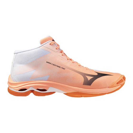 Võrkpallijalatsid Mizuno WAVE LIGHTNING PRO MID oranž/valge