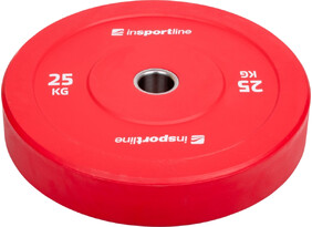 Raskusketas inSPORTline Bumper Plate Go 50 mm 25 kg punane