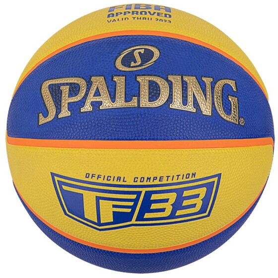 Tänavakorvpall Spalding TF-33 outdoor, kollane/sinine, suurus 6