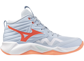Naiste Võrkpallijalatsid WAVE MOMENTUM PRO MID helesinine/oranž