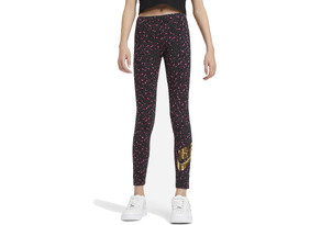 Laste treeningpüksid Nike G NSW LGGNG PRINT hall/roosa/must