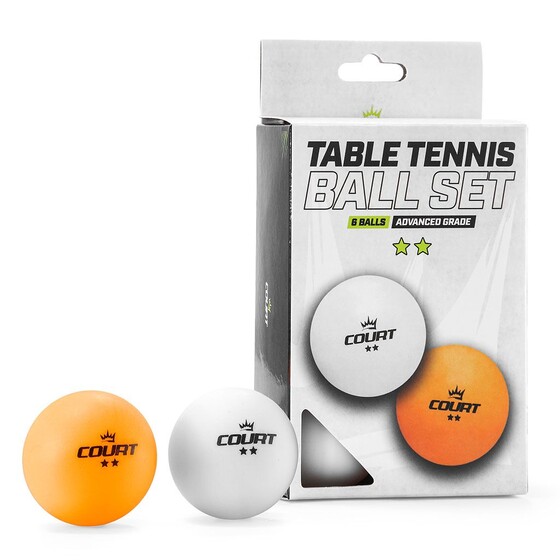 Lauatennisepallid Court Table Tennis Two-Star 6 palli