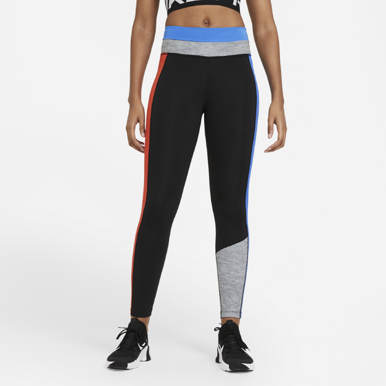 Treeningpüksid Nike W ONE CLRBK 7/8 TIGHT sinine/must