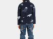 Fliispusa Didriksons Monte Printed Kids' Full-Zip 10 tumesinine