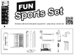Teisaldatav rannavõrkpalli/tennisekomplekt Funtec Fun Sports Set