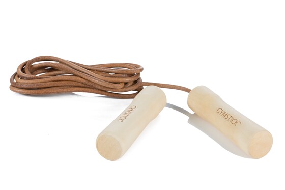 Hüppenöör Gymstick Leather Jump Rope Wooden