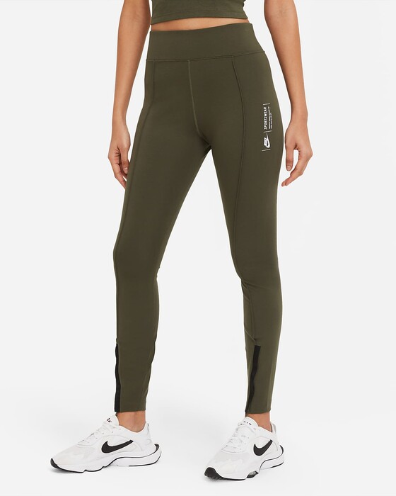 Treeningpüksid Nike W NSW LEGASEE LGGNG ZIP U roheline