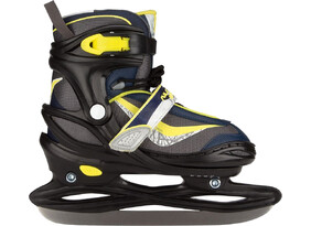 Laste poiste uisud Nijdam 3177 must/kollane 