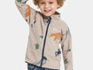 Fliispusa Didriksons Monte Printed Kids' Full-Zip 10 beež