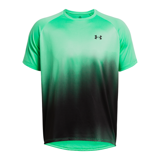 Treeningsärk Under Armour UA Tech Fade SS roheline/must