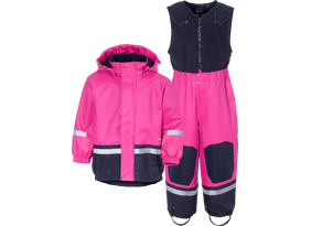 Laste vihmariiete komplekt Didriksons Boardman Kids Set roosa