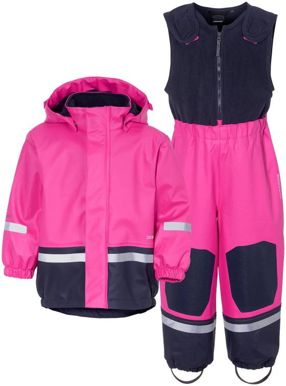 Vihmariiete komplekt Didriksons Boardman Kids Set roosa