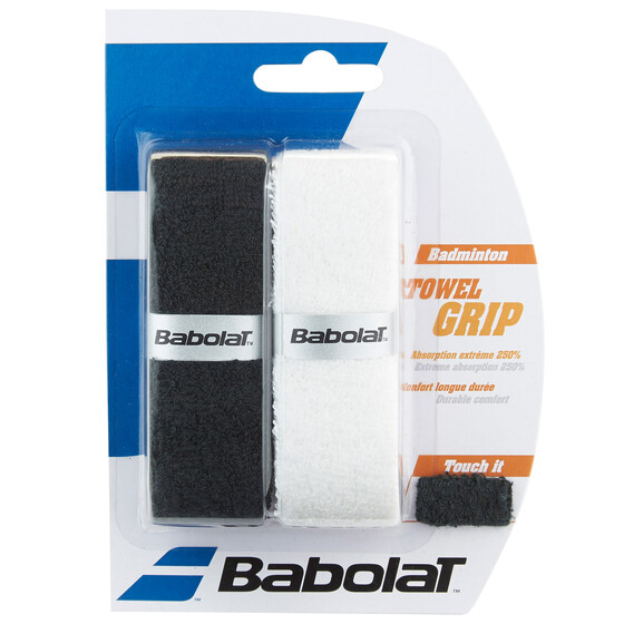 Reketigrip Babolat Towel grip X2, must ja valge