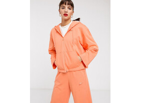 Naiste dressipluus Nike W NSW HOODIE FZ JRSY oranž