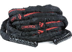 Fitnessköis Gymstick Battle Rope 12 m, 3.8 cm, must