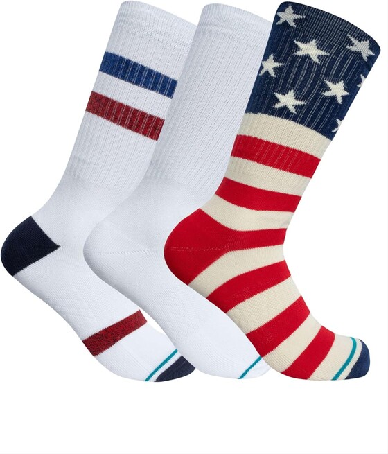 Sokid Stance The Americana Crew Socks 3-Pack värvivalik