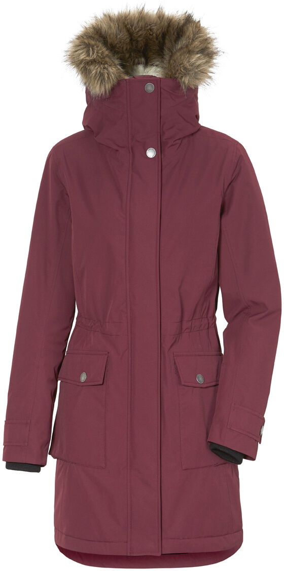 Parka Didriksons Ellen Womens tumepunane