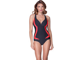 Naiste ujumistrikoo Aqua-Speed Greta must/roosa