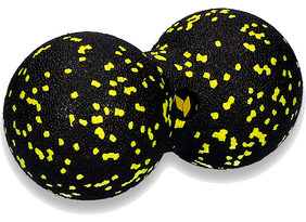 Massaažipall Duoball Yellow Sport 8 cm must/kollane