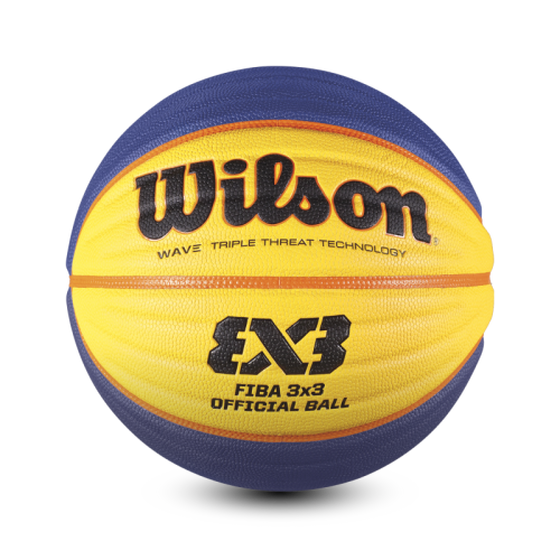 Tänavakorvpall Wilson 3X3 FIBA Competition, kollane/sinine, suurus 6