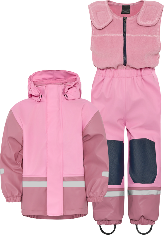 Vihmariiete komplekt Didriksons Boardman Kids Set 12 heleroosa