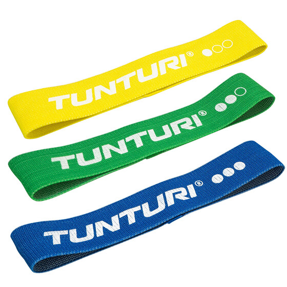 Venituskummid Tunturi Textile Resistance Bands Set, kolm tugevust