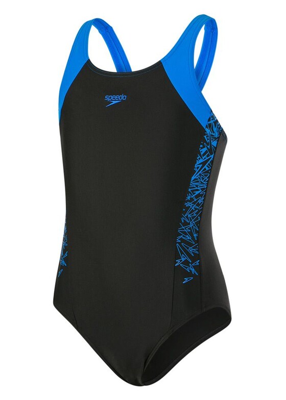 Ujumistrikoo Speedo Boom Splice Muscleback Girls Swimsuit must/sinine