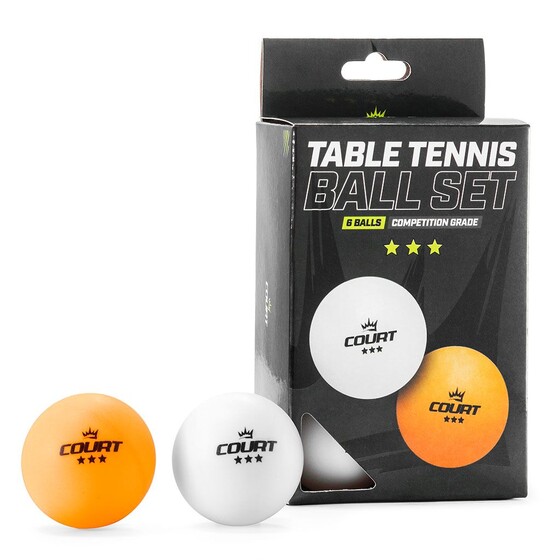 Lauatennisepallid Court Table Tennis Three-Star 6 palli