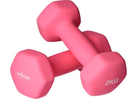 Hantlid Dumbbell Set Yellow Sport 2x2 kg roosa