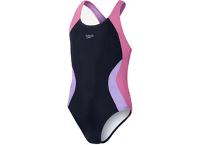 Laste ujumistrikoo Speedo Colourblock Spiritback JR tumesinine/roosa