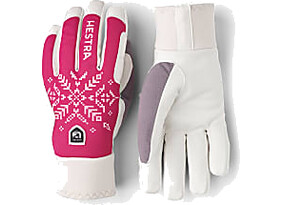 Naiste talvekindad Hestra Women´s XC Primaloft - 5 finger valge/roosa