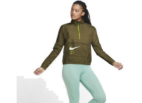 Naiste treeningjakk Nike Womens SWOOSH RUN PO Jacket tumeroheline