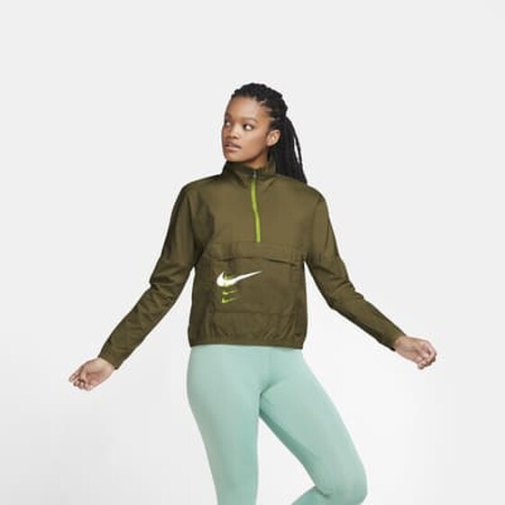 Treeningjakk Nike Womens SWOOSH RUN PO Jacket tumeroheline