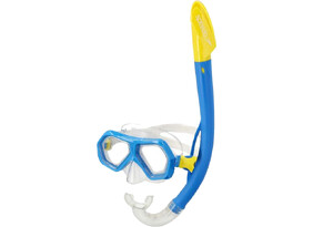 Laste snorgeldamise komplekt Speedo Leisure Dual Lenses & Snorkel JR sinine
