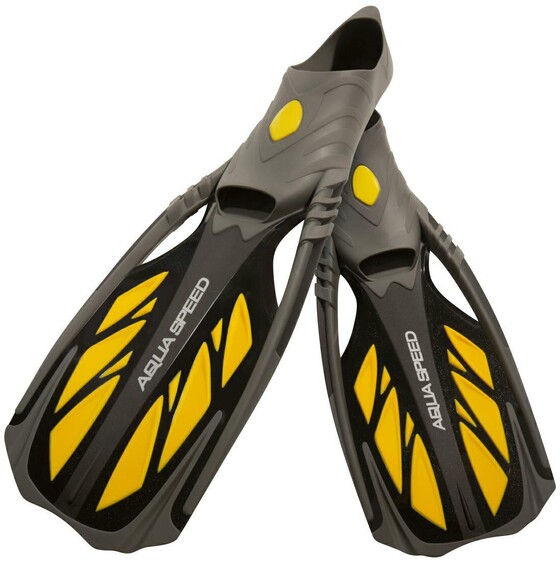 Snorgeldamislestad Aqua Speed Inox must/kollane