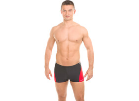 Meeste ujumispüksid Aqua-Speed Alex, must/punane