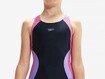 Ujumistrikoo Speedo Colourblock Spiritback JR tumesinine/roosa