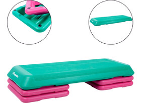Stepipink Aerobic Step inSPORTline AS500 roheline/roosa