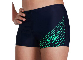 Laste ujumispüksid Speedo Medley Logo Aquashort JR must/roheline