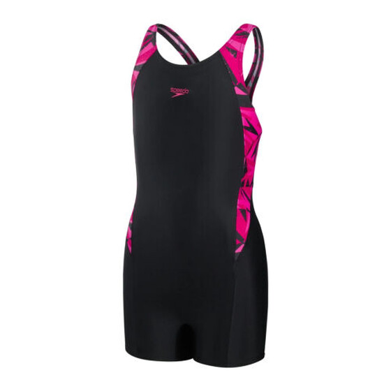 Ujumistrikoo Speedo Girl's Boom Logo Splice Legsuit must/roosa