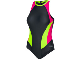Naiste ujumistrikoo Aqua-Speed Nina hall/roosa/roheline