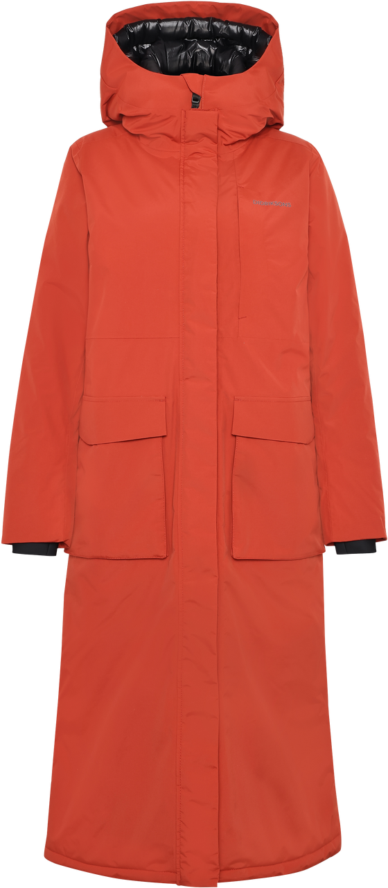 Parka Didriksons Leya 4 Long punane (Rust)