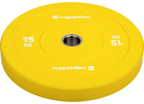 Raskusketas inSPORTline Bumper Plate Go 50 mm 15 kg kollane