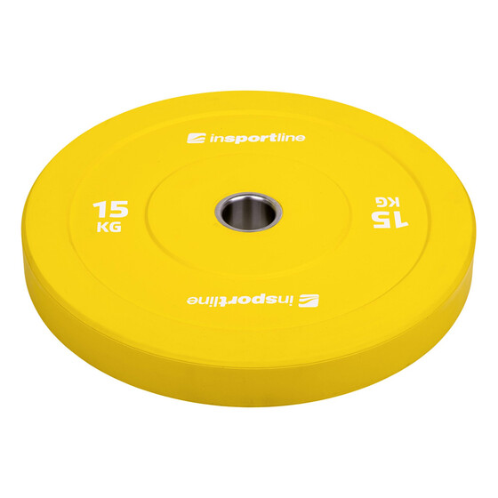 Raskusketas inSPORTline Bumper Plate Go 50 mm 15 kg kollane