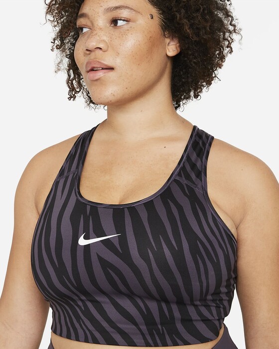 Treeningrinnahoidja Nike Womens Dri-Fit Swoosh PLS Icon lilla