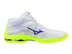 Võrkpallijalatsid Mizuno WAVE LIGHTNING PRO MID(U) valge/neoonkollane
