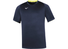 Meeste treeningsärk Mizuno Core Short Sleeve Tee tumesinine/kollane