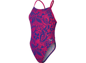 Naiste ujumistrikoo Speedo Allover Tie-Back 1 Piece W roosa/sinine